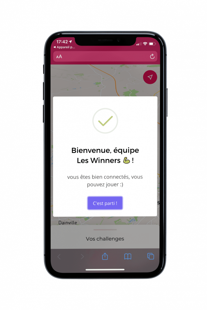 Activité de team building sportif et dynamique sur support téléphone