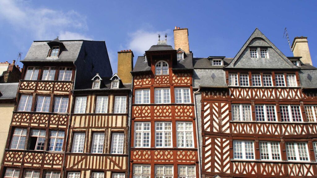 Photo des anciens immeubles à Rennes