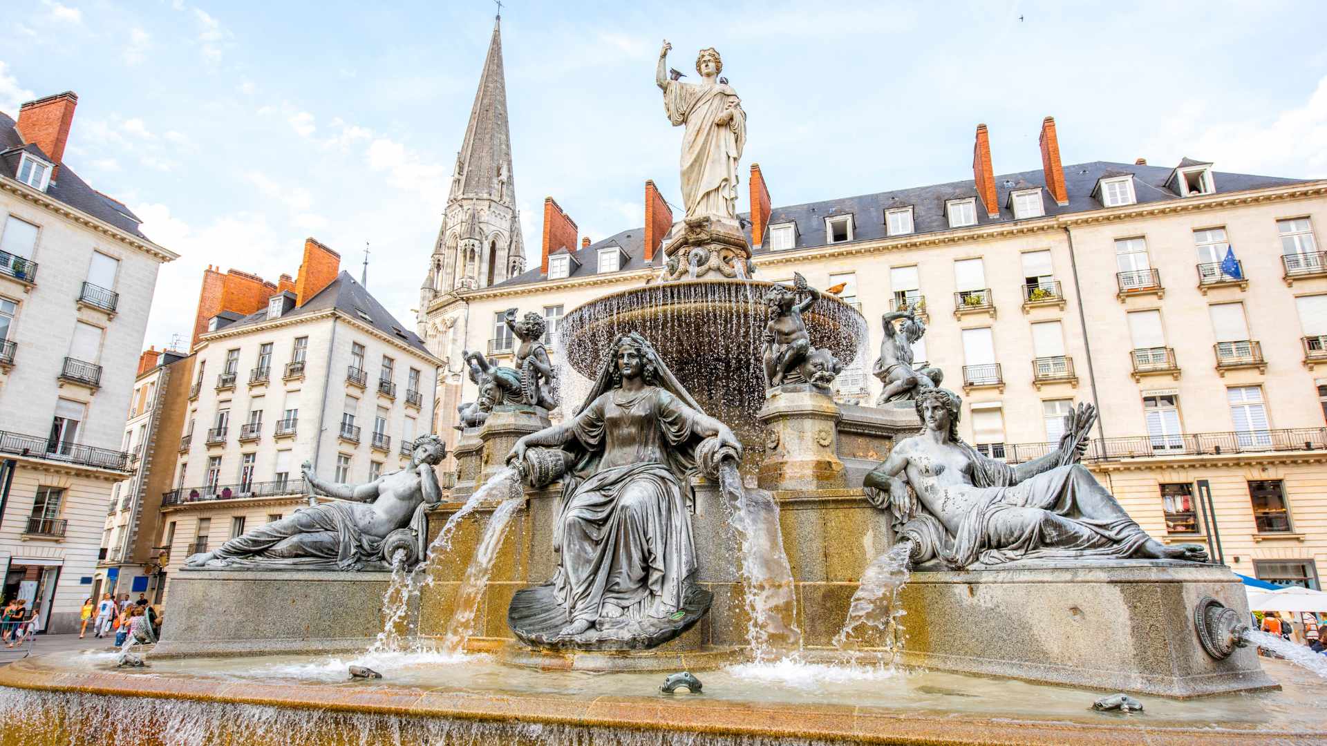 Photo d'une fontaine à Nantes