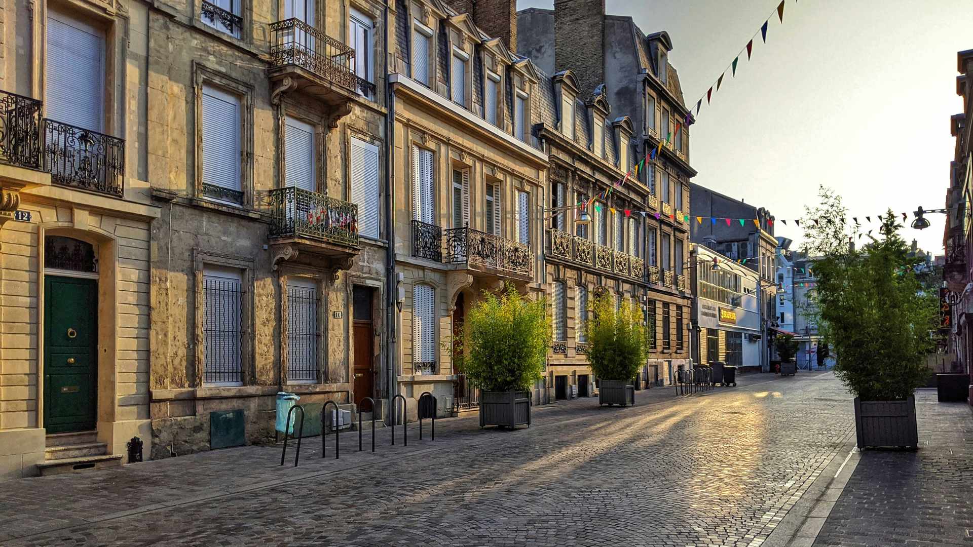 Photo du centre-ville pavé à Reims