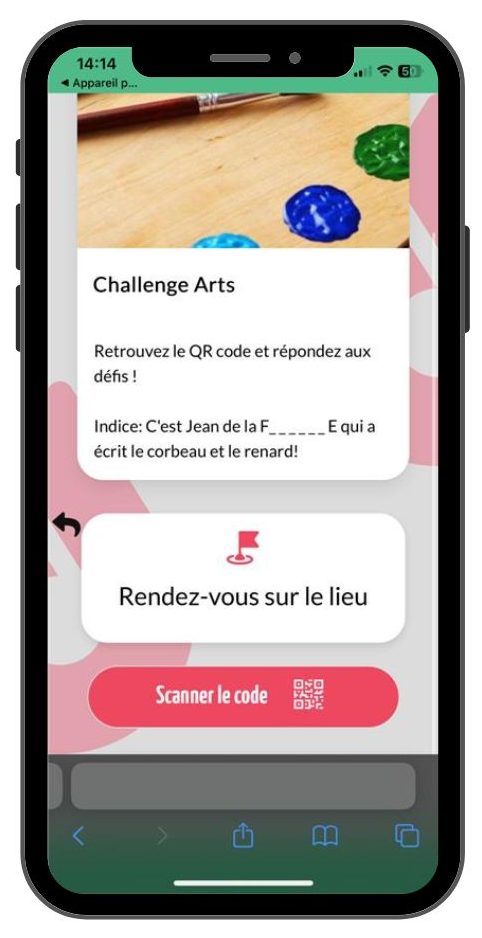 Mockup chasse aux trésors connectée