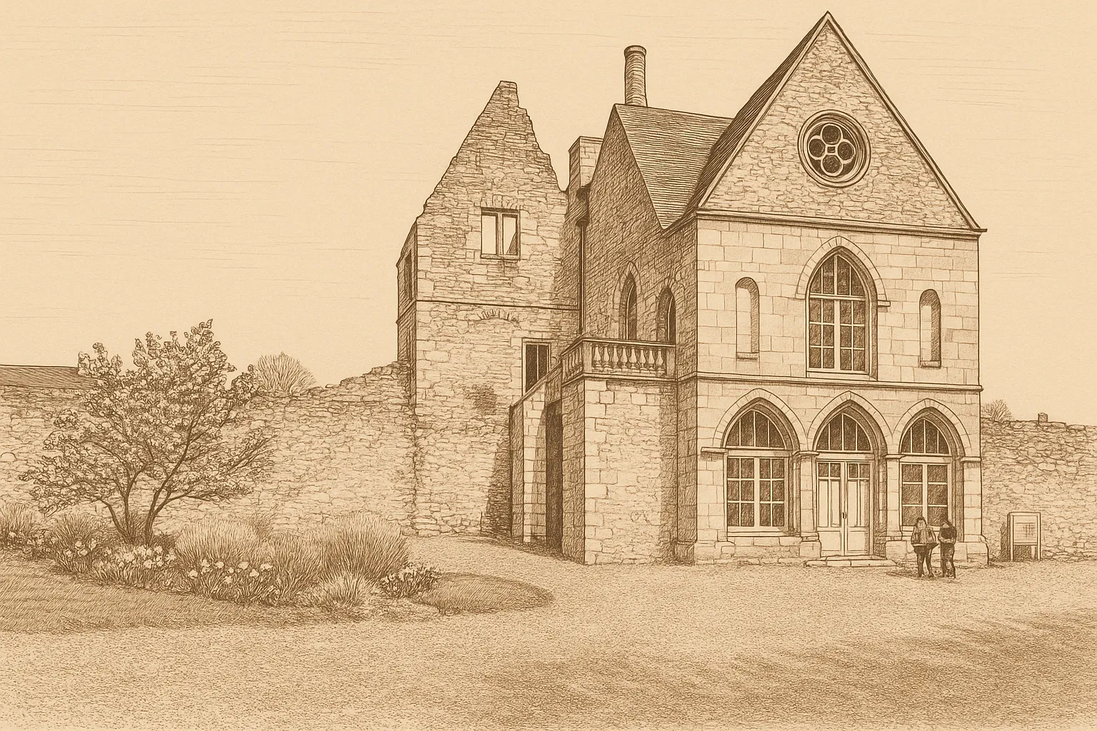 Illustration du château Royal à Senlis